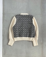 PLAID BICOLOR CARDIGAN