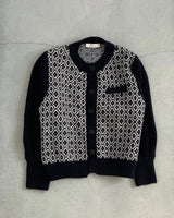 PLAID BICOLOR CARDIGAN