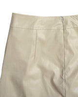 ZIP LEATHER SKIRT