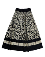 LEOPARD PLEATS SKIRT