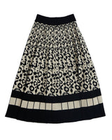 LEOPARD PLEATS SKIRT