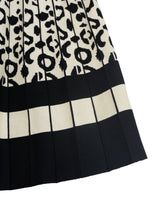 LEOPARD PLEATS SKIRT