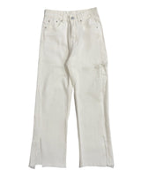 WHITE DAMAGE JEANS