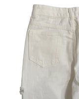 WHITE DAMAGE JEANS