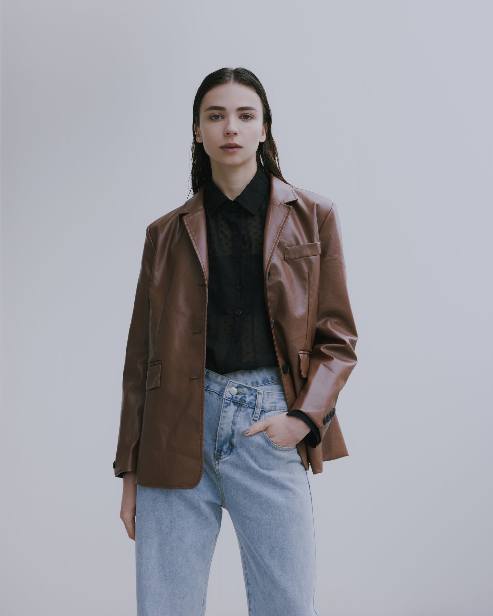 ジャケット・アウター chaisy style Eco leather jacket LEATHER JACKET – Charlie Style