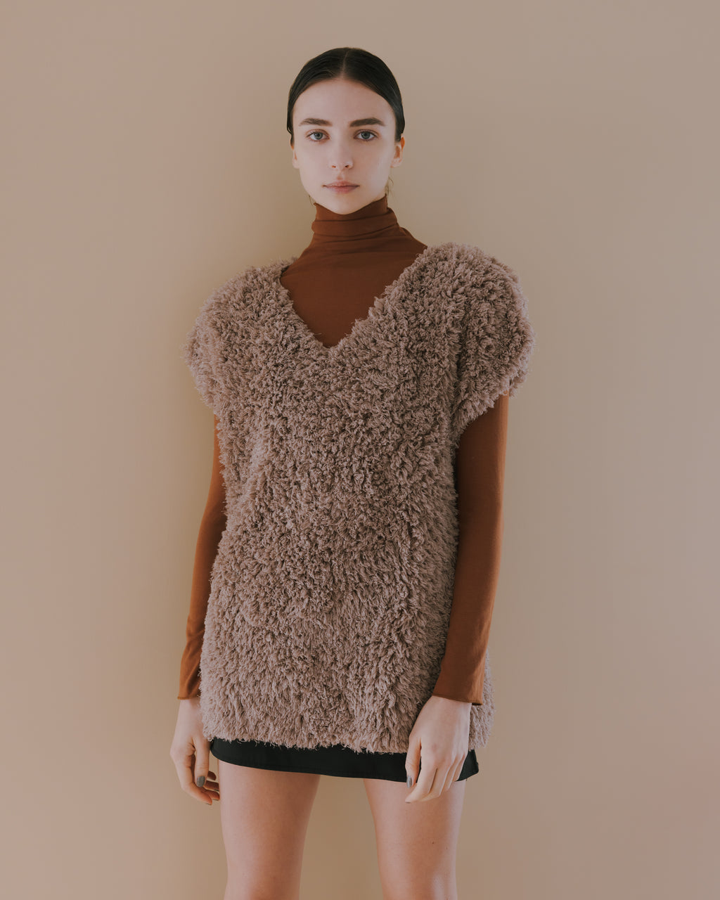 トップス theredthread S flip fur vest THEREDTHREAD / ザレッドスレッド】S flip fur vest